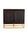 Coaster Zara 2-door Accent Cabinet Black Walnut and Gold Default Title