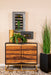 Coaster Zara 2-door Accent Cabinet Black Walnut and Gold Default Title