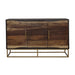 Coaster Zara 2-drawer Accent Cabinet Black Walnut and Gold Default Title