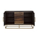 Coaster Zara 2-drawer Accent Cabinet Black Walnut and Gold Default Title