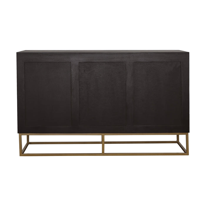 Coaster Zara 2-drawer Accent Cabinet Black Walnut and Gold Default Title