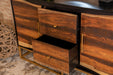 Coaster Zara 2-drawer Accent Cabinet Black Walnut and Gold Default Title