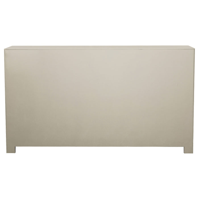 Coaster Toula 4-door Accent Cabinet Smoke and Champagne Default Title