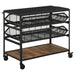 Coaster Evander Accent Storage Cart with Casters Natural and Black Default Title