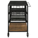 Coaster Evander Accent Storage Cart with Casters Natural and Black Default Title