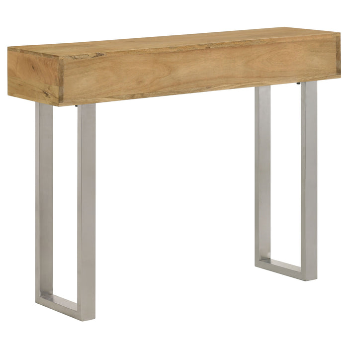 Coaster Draco Console Table with Hand Carved Drawers Natural Default Title