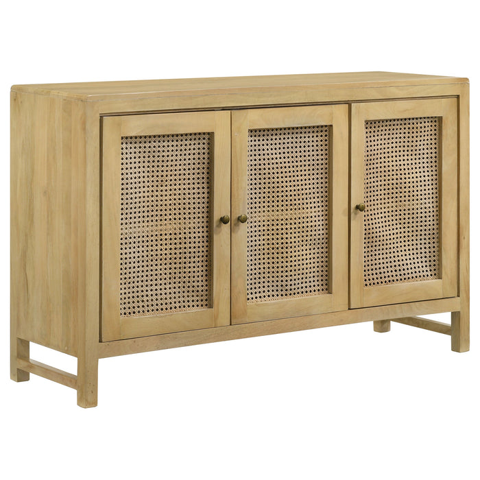 Coaster Zamora Rectangular 3-door Accent Cabinet Natural Default Title