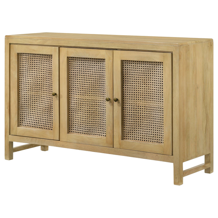 Coaster Zamora Rectangular 3-door Accent Cabinet Natural Default Title