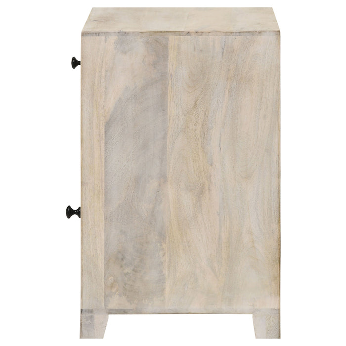 Coaster August 1-door Accent Cabinet White Washed Default Title