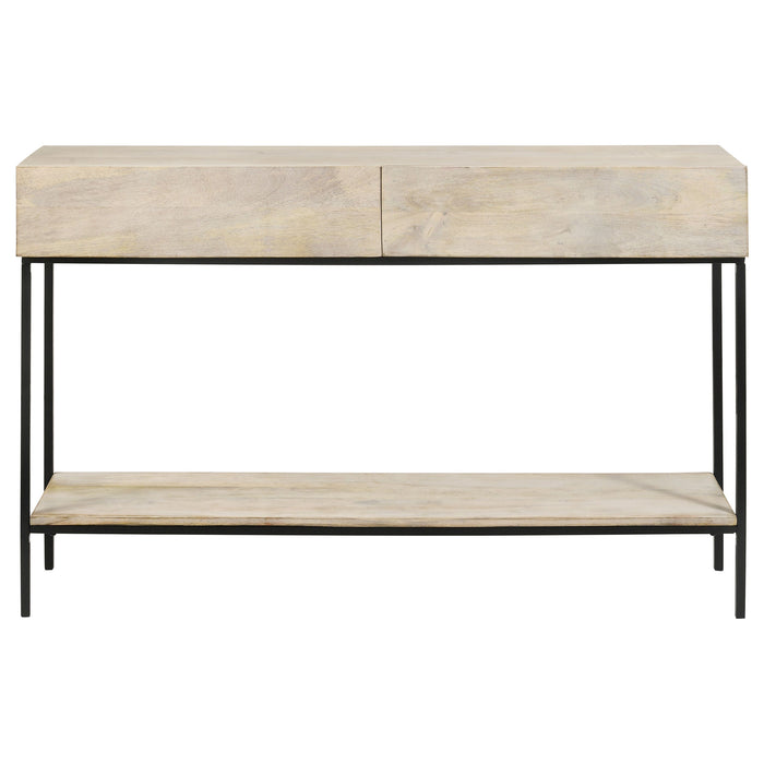 Coaster Rubeus 2-drawer Console Table with Open Shelf White Washed Default Title