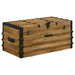 Coaster Simmons Rectangular Storage Trunk Natural and Black Default Title