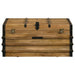 Coaster Simmons Rectangular Storage Trunk Natural and Black Default Title