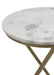 Coaster Malthe Round Accent Table with Marble Top White and Antique Gold Default Title