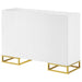 Coaster Elsa 2-door Accent Cabinet with Adjustable Shelves White and Gold Default Title