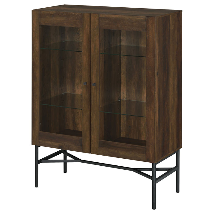 Coaster Bonilla 2-door Accent Cabinet with Glass Shelves Default Title