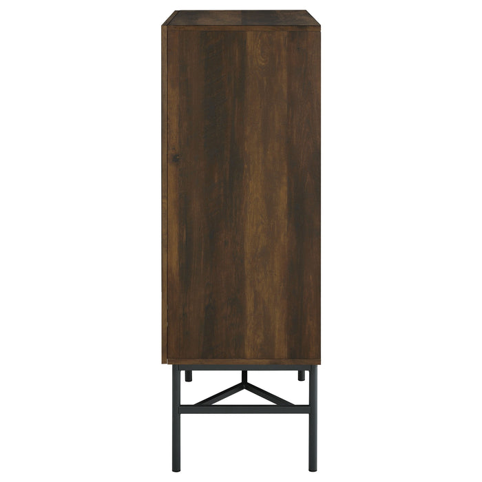 Coaster Bonilla 2-door Accent Cabinet with Glass Shelves Default Title