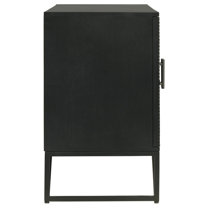 Coaster Riddell 3-door Accent Cabinet Black Default Title