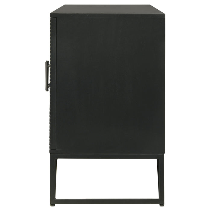 Coaster Riddell 4-door Accent Cabinet Black Default Title