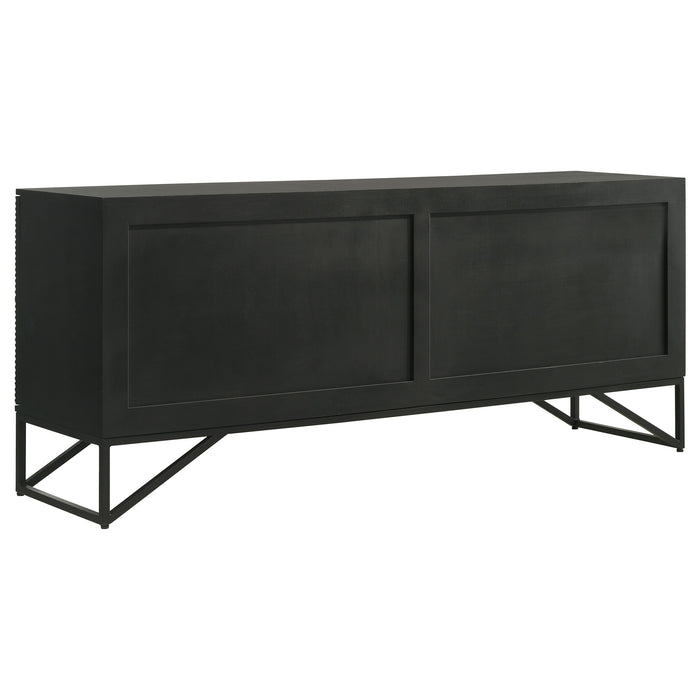 Coaster Riddell 4-door Accent Cabinet Black Default Title