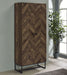 Coaster Carolyn 2-door Accent Cabinet Rustic Oak and Gunmetal Default Title