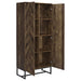 Coaster Carolyn 2-door Accent Cabinet Rustic Oak and Gunmetal Default Title