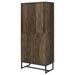 Coaster Carolyn 2-door Accent Cabinet Rustic Oak and Gunmetal Default Title