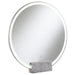 Coaster Jocelyn Round Table Top LED Vanity Mirror White Marble Base Chrome Frame Chrome Frame