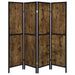 Coaster Deepika 4-panel Folding Screen Antique Nutmeg and Black Default Title