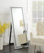 Coaster Novak Rectangular Cheval Floor Mirror Silver Default Title