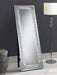 Coaster Carisi Rectangular Standing Mirror with LED Lighting Silver