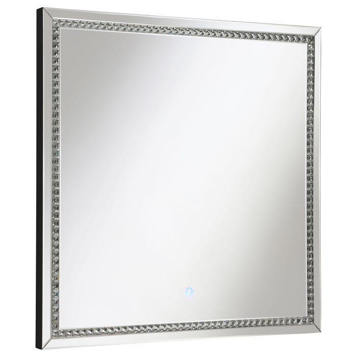 Coaster Noelle Square Wall Mirror with LED Lights Default Title