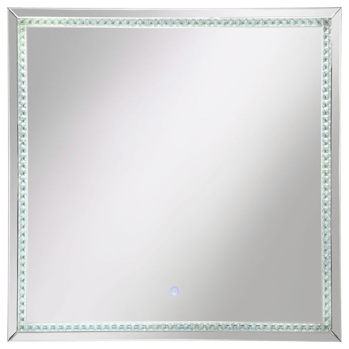 Coaster Noelle Square Wall Mirror with LED Lights Default Title