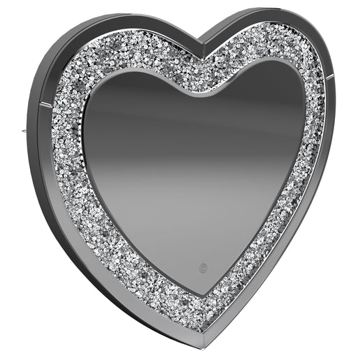 Coaster Aiko Heart Shape Wall Mirror Silver Default Title