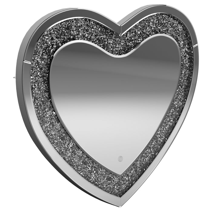 Coaster Aiko Heart Shape Wall Mirror Silver Default Title