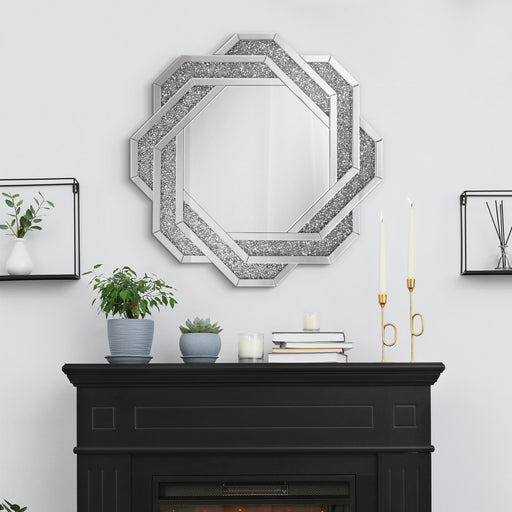 Coaster Mikayla Wall Mirror with Braided Frame Dark Crystal Default Title