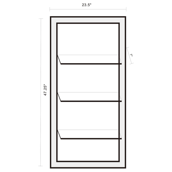 Coaster Oriel 3-Shelf Rectangle Wall Mirror Default Title