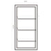 Coaster Oriel 3-Shelf Rectangle Wall Mirror Default Title