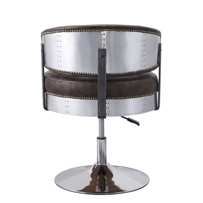 Brancaster Top Grain Leather Adjustable Stool with Swivel