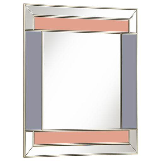 Braylin 38 x 40 Inch Wall Mirror Champagne and Silver