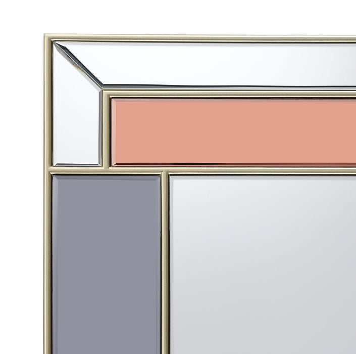 Braylin Rectangular Wall Mirror Champagne and Grey