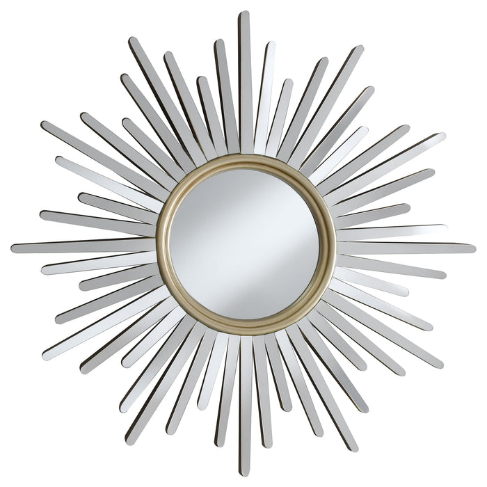 Coaster Beiwen Sunburst Wall Mirror Champagne and Silver Default Title