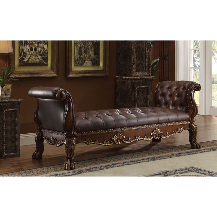 Dresden 78"L Upholstered Bench with Button Tufted Seat & Arms