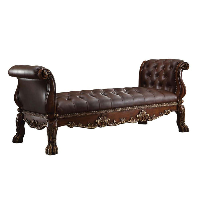 Dresden 78"L Upholstered Bench with Button Tufted Seat & Arms