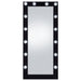 Coaster Zayan Full Length Floor Mirror With Lighting Black High Gloss Default Title