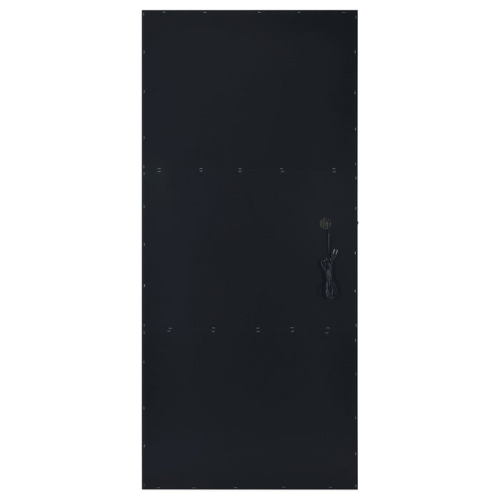 Coaster Zayan Full Length Floor Mirror With Lighting Black High Gloss Default Title