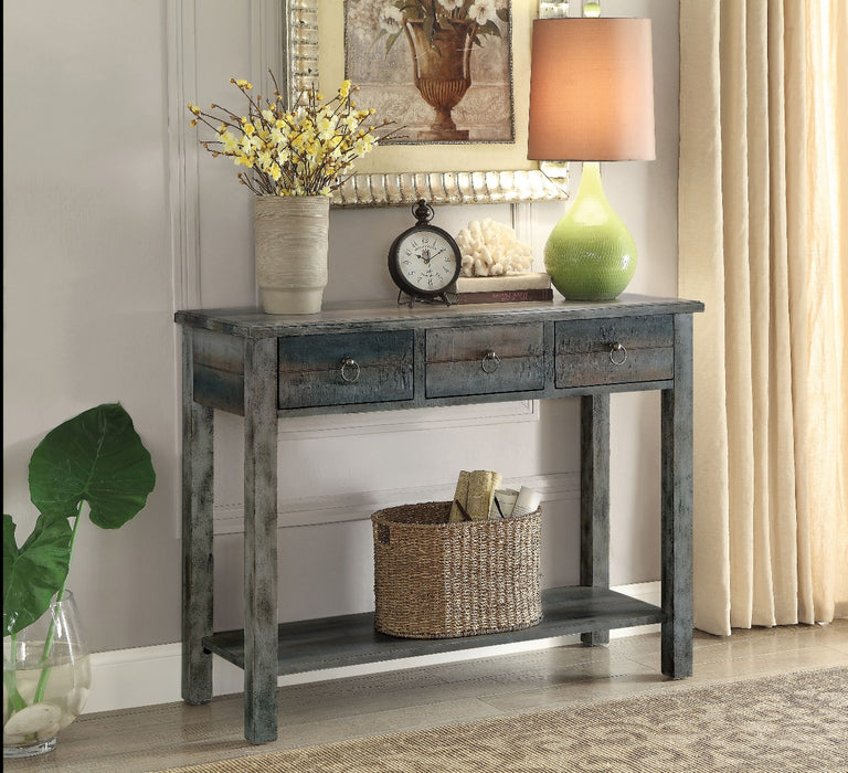 Glancio Rectangular 2 Drawers Console Table