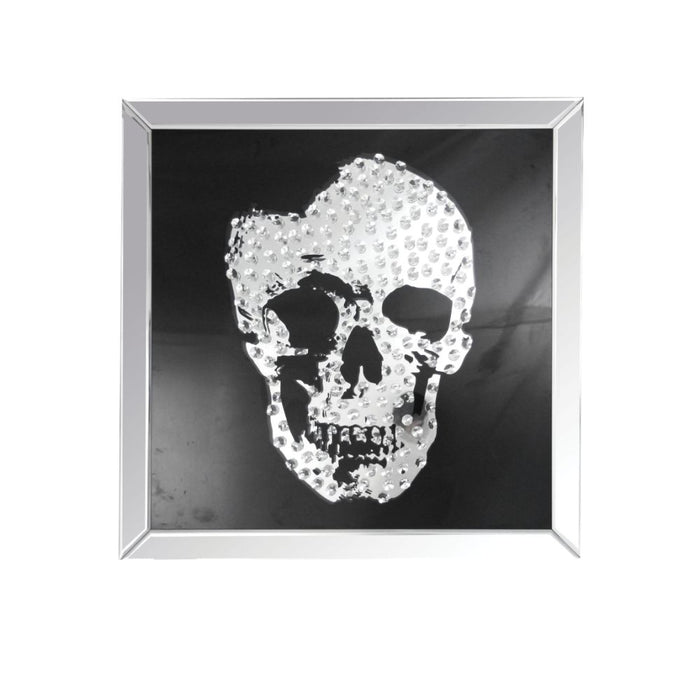 Talisha Glam Wall Art with Faux Crystal Skull