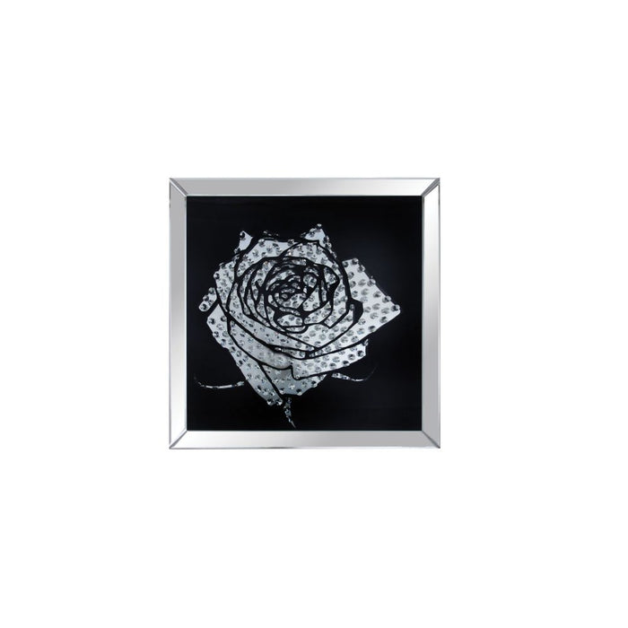 Talisha Glam Wall Art with Faux Crystal Rose