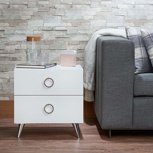 Elms 2 Drawers Accent Table