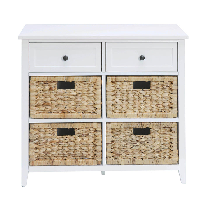 Flavius Rectangular 6 Drawers Console Table with Storage